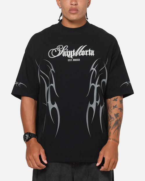 Saint Morta Consortium Boxy T-Shirt Black