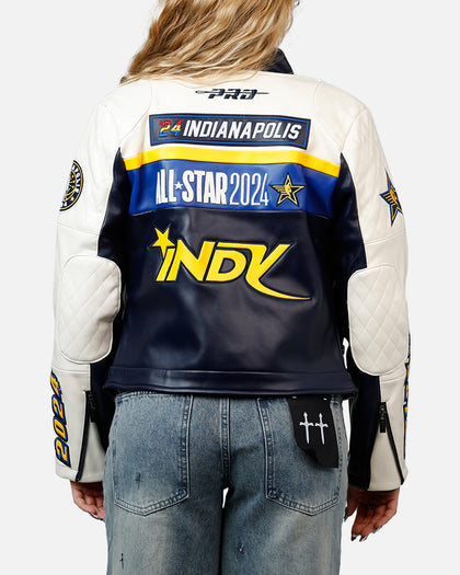 Pro Standard Women's NBA All-Stars Leather Jacket Eggshell/Midnight