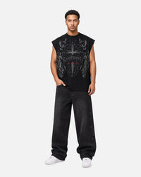 Saint Morta Renaissance Muscle T-Shirt Washed Black