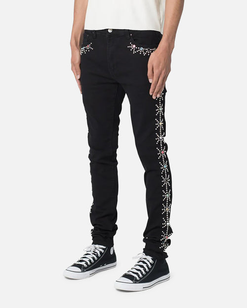 MNML X620 Studded Skinny Denim Jean Black