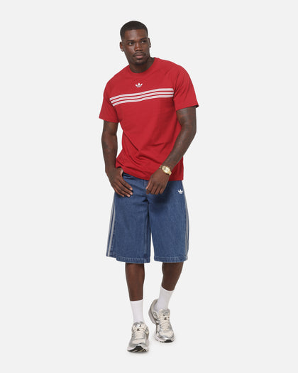 Adidas Chest Stripes 98 T-Shirt Red