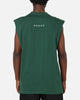 Carre Panelled Muscle T-Shirt Green