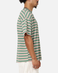 XXIII Standard Stripe T-Shirt Green/Pink