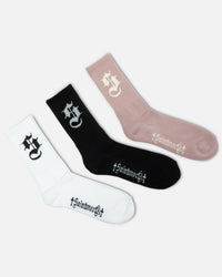 Saint Morta Scripted Crew Socks 3 Pack Multi