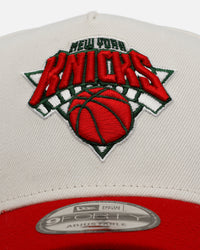 New Era New York Knicks 'Strawberry' 9FORTY A-Frame Snapback Chrome/Red