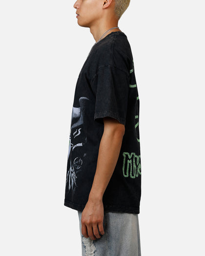 73Studio x South Park Mysterion Heavyweight T-Shirt Black Acidwash