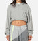 Nike Women's Sportswear Full-Zip Cropped French Terry Hoodie Grey