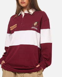 Mitchell & Ness Queensland Maroons Panelled Rugby Shirt Maroon