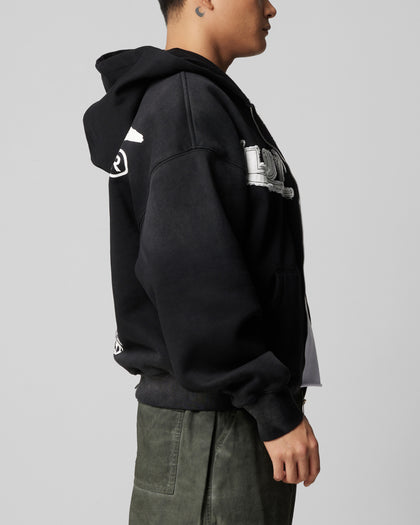 Loiter Peace To Make Zip Hoodie Black