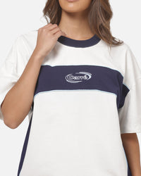 Carre Athletic Panel Crew T-Shirt Off White