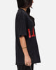 The Anti Order Echo Spray Drop Shoulder T-Shirt Black Acidwash