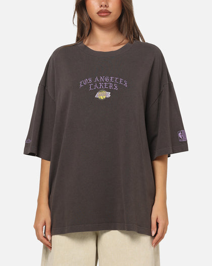Mitchell & Ness Los Angeles Lakers Blackletter Champs Box T-Shirt Slate