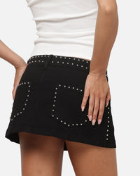 Ed Hardy Women's Studded Mini Skirt Black