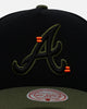 Mitchell & Ness Atlanta Braves 'Olive Cargos' Pro Pinch Snapback Olive/Black