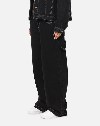 Saint Morta Amplus Fray Carpenter Jeans Contrast Black