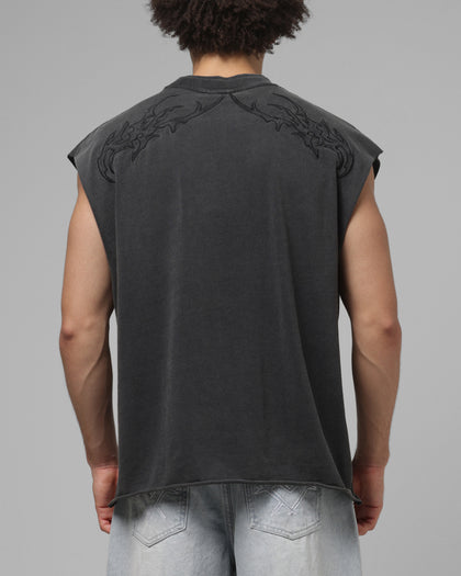 Loiter Cyber Applique Muscle T-Shirt Black