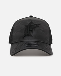 New Era Florida Marlins 'Camo' 9FORTY A-Frame Trucker Snapback Black