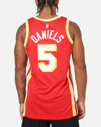 Nike Dyson Daniels Atlanta Hawks #5 Icon Edition Nike Dri-FIT NBA Swingman Jersey University Red