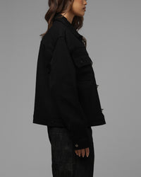 Loiter Hybrid Denim Jacket Black