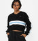 X-Girl Women's Panelled Sweat Top Black