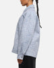 XXIII Boucle Tweed Zip Jacket Teal/Blue/Purple