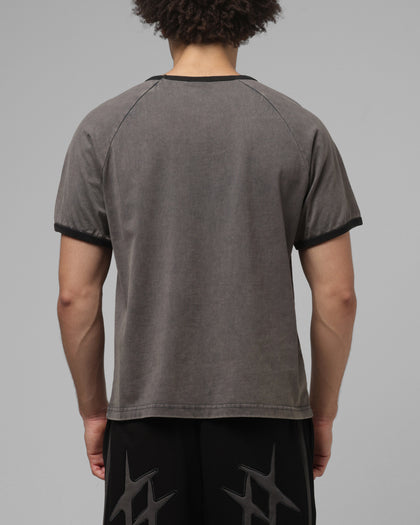 Loiter Live Fast Ringer T-Shirt Black