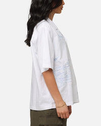 Carre Crane Button Up Shirt White/Light Blue