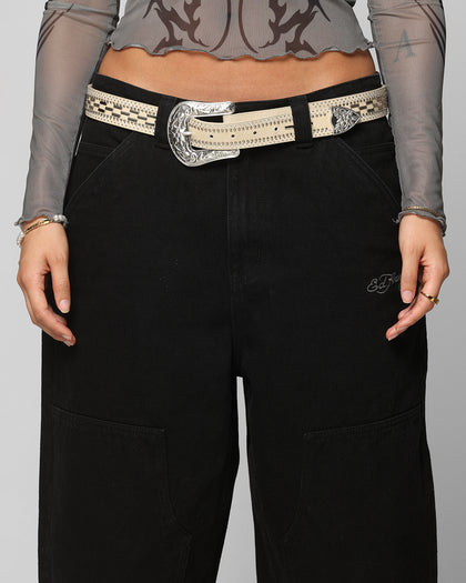 Ed Hardy Dragon Jorts Black