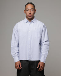American Thrift Oxford Long Sleeve Shirt Blue Stripe
