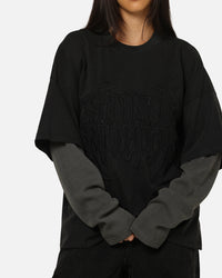 Saint Morta Crested Wing Long Sleeve Layered T-Shirt Vintage Black