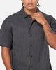 Saint Morta Valhala Pinstripe Button Up Shirt Black/White