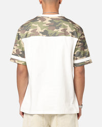 Carre Star Shooter Panelled T-Shirt Off White/Woodland Camo