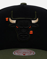 Mitchell & Ness Chicago Bulls 'Olive Cargos' Pro Pinch Snapback Olive/Black