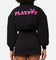 Playboy Bunny O Cropped Puffer Jacket Black
