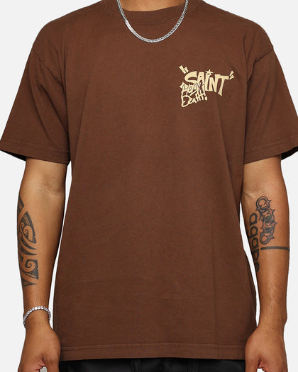 Saint Morta Holy Death T-Shirt Vintage Brown