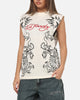 Ed Hardy Dragon Muscle T-Shirt Off White