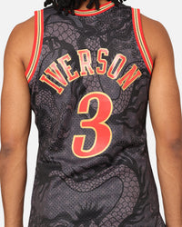 Mitchell & Ness Philadelphia 76ers Allen Iverson '97-98 Year of the Dragon Swingman Jersey Black/Red