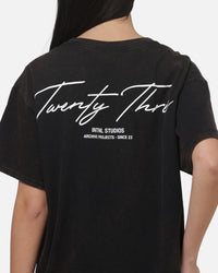 XXIII Script T-Shirt Black/White