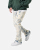 MNML B506 Bleached Flare Denim Jeans Blue