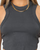 Joah Brown Women's Body Rib Tank Top Vintage Navy