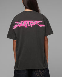 Loiter Cyber Logo T-Shirt Vintage Black