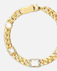 Guess Mainline Barrio 8mm Supremo Gold Chain Bracelet Gold