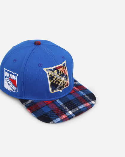 Pro Standard New York Rangers Prep Plaid Snapback Royal Blue