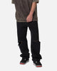 MNML Knee Distressed Ultra Baggy Denim Jeans Black