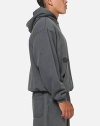 Saint Morta Apocalypse Boxy Hoodie Washed Charcoal