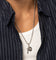 Guess Mainline Rebel Knight 26" 4G Coin And Dagger Necklace Silver