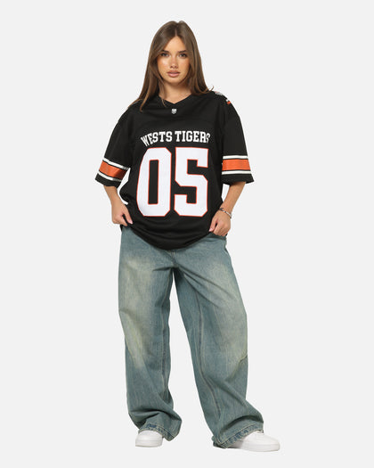 Bleacher Athletic Wests Tigers NRL Gridiron Mesh Jersey Official Team Color