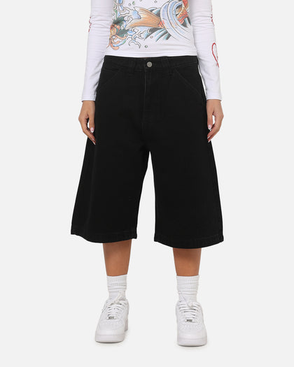 Ed Hardy Dragon Rhinestone Jorts Black