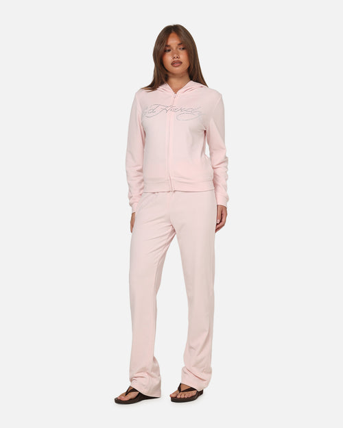 Ed Hardy Women's Rhinestone Trackpants Pink