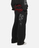 Ed Hardy Women's Rose Trackpants Washed Black